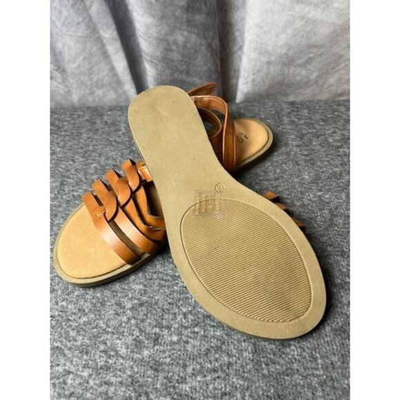 Journee Collection Women Solay Braided Slingback Sandals Size US 6.5M Tan Brown - Picture 4 of 6